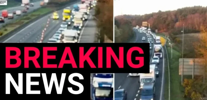 M3 closed near Bagshot after HGVs crash and spill fuel — diversion route in place