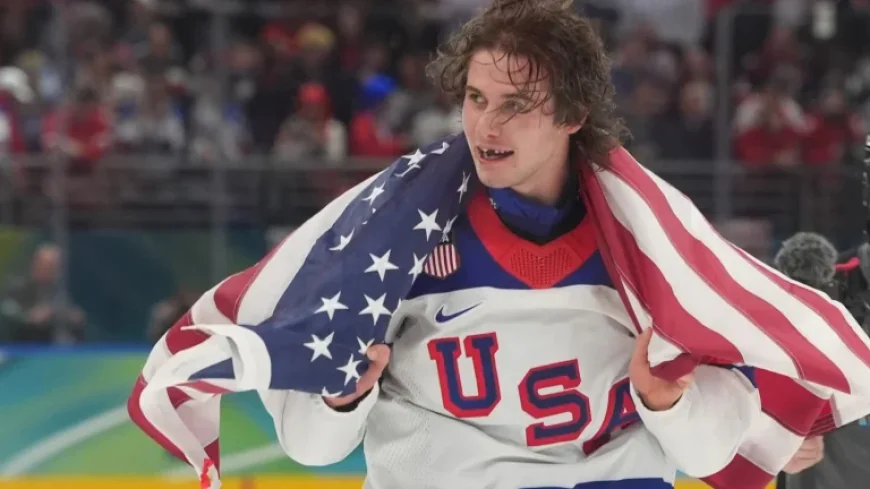 Jack Hughes Honored as Olympic Golden Goal Puck Enters Hockey Hall of Fame
