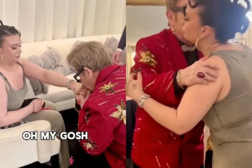 Elton John’s Quiet Oscars Moment: Gift to Lola Young Sparks a Viral Backstage Conversation