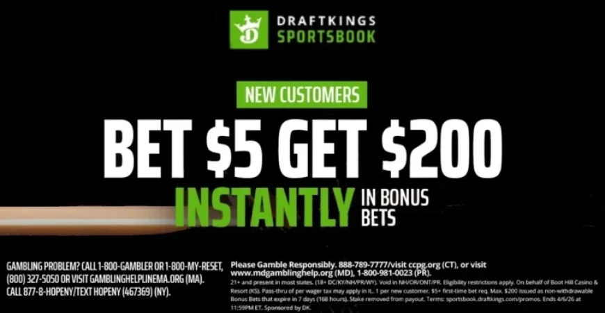 Draftkings promo code rush: draftkings offers $200 bonus bets instantly for Sunday 2026 college basketball tournament action