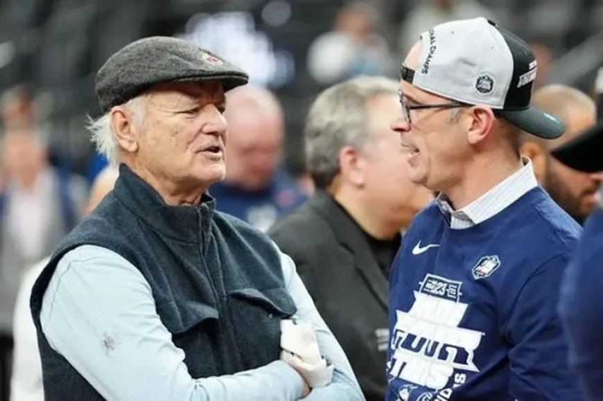Bill Murray in the stands, a father in the spotlight at UConn’s March Madness night