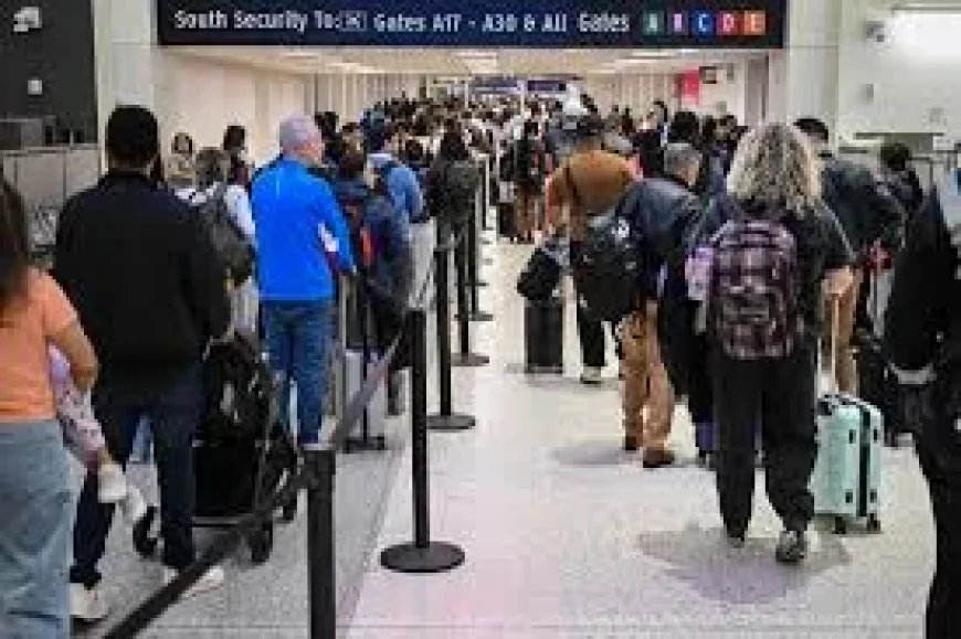 La Guardia travelers watch TSA strain spread as shutdown lines snarl airports