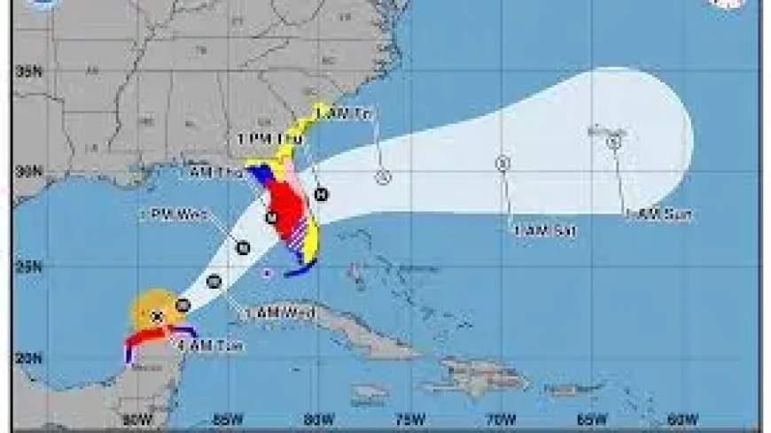 National Hurricane Center forecast cone shifts as inland alerts are added