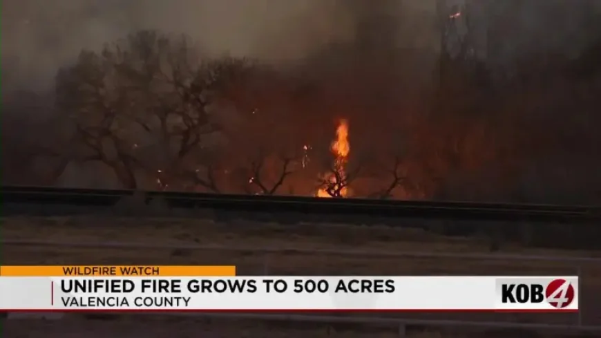 Unified Fire forces evacuations south of Belen as roads close and containment stays at 0%