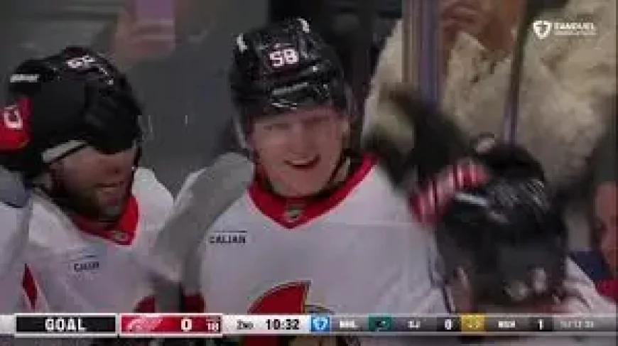 Red Wings blown out by Ottawa’s surge as rookie Carter Yakemchuk stars