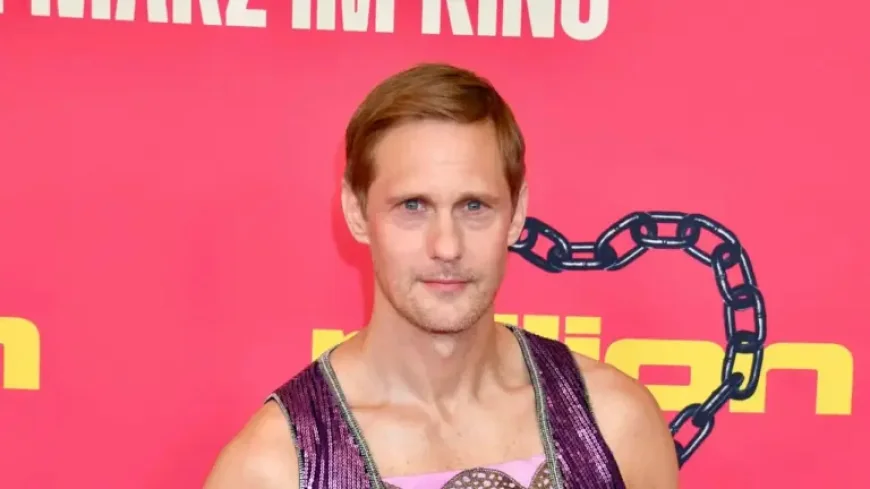 Alexander Skarsgård Is Pretty in Purple, Care of Dior