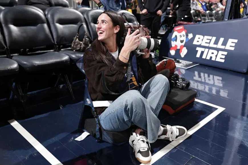 Caitlin Clark Captures Lakers-Pacers Game as Photographer