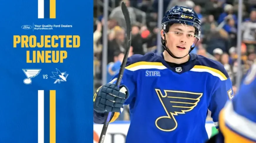 Sharks Vs Blues: Thomas Out, Dvorsky Elevated as St. Louis Shuffles Lines for Thursday Night