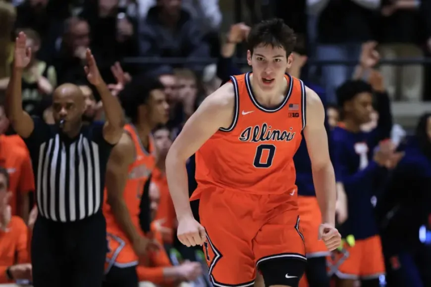 Joseph Tugler no-call sparks on-air outrage as Illinois’ David Mirkovic takes hit in Sweet 16