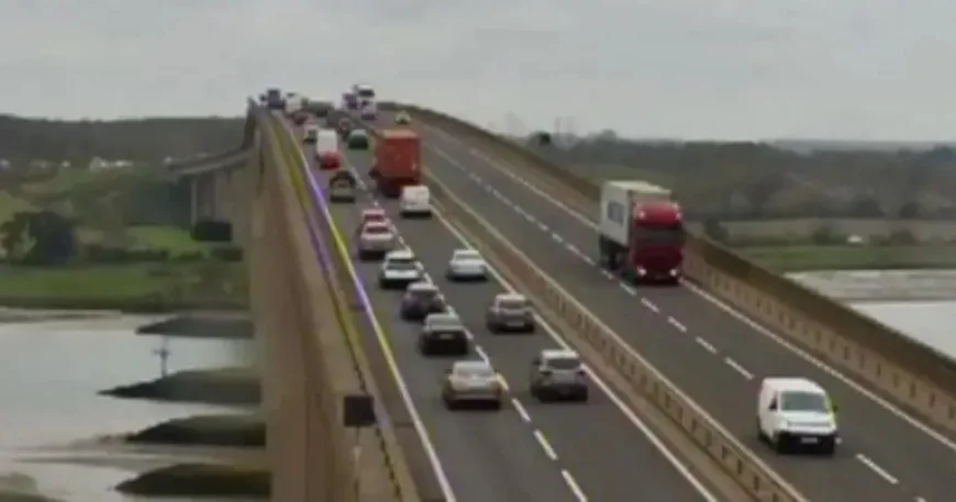 Ipswich Star: A14 and Orwell Bridge CLOSED — Drivers Face at Least 25-Minute Delays