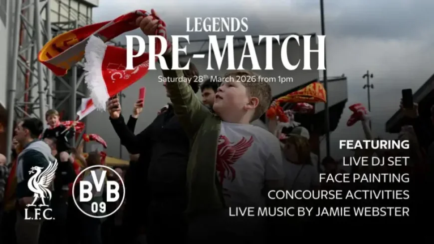 Liverpool Legends Game: Jamie Webster to Headline Pre-Match as Stars Return to a Sold-Out Anfield