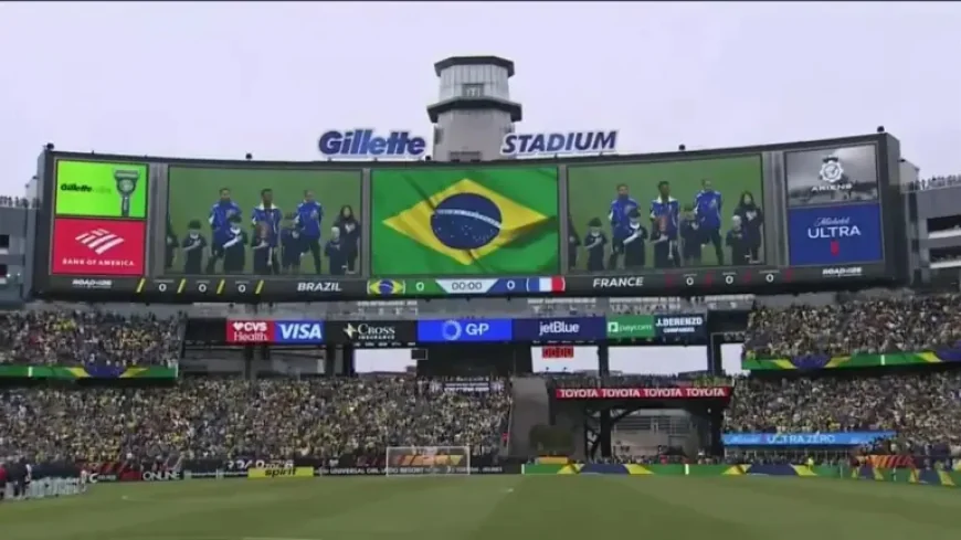 International Friendlies Games: Brazil 1-2 France — Mbappe One Goal From France Record at Gillette Stadium