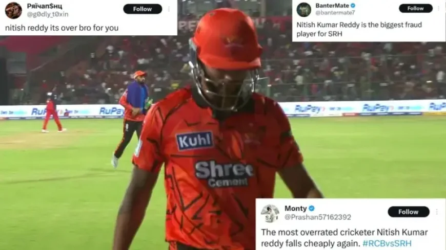 “Nitish Kumar Reddy is biggest fraud”: Fans fume as SRH star fails vs RCB in IPL 2026 opener