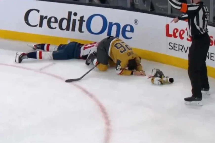 Aliaksei Protas Exits Capitals Game After Severe Collision, Sustains Injury