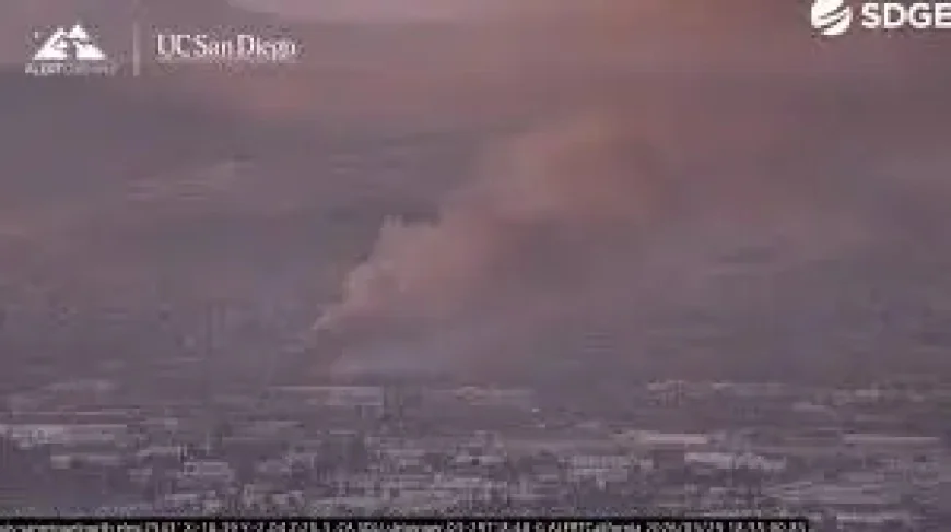 Santee Fire: Evacuations as crews battle brush burning near Town Center