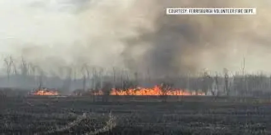 Wcax as the inflection point: Ferrisburgh brush fire draws multi-department response Monday evening