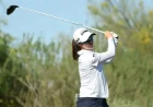 Leona Maguire T2 at Shadow Creek after beating Las Vegas winds in $4million Aramco Championship