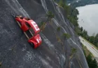 Prank Leaves Car Shell Hanging on Cliff Above British Columbia Highway