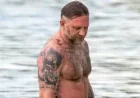 Hardy Spotted on Barbados Beach With Wife During Family Vacation