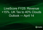Livescore as UK Tax Pressure Rises in 2025