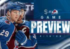 Kraken Vs Avalanche as the Regular Season Ends in Denver