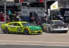Ryan Blaney Aj Allmendinger Pit Road: Blaney spins Allmendinger in Kansas clash