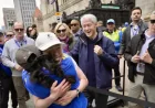 Bill Clinton at the Boston Marathon After Chelsea’s Finish