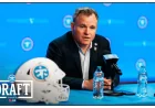 Titans GM Borgonzi Analyzes First-Round Picks WR Tate, Edge Faulk in NFL Draft