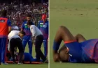 Scary Scenes as Lungi Ngidi Stretchered Off After Head Injury in DC vs PBKS Clash