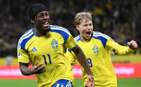 Elanga, Gyokeres Propel Sweden Past Poland to Secure World Cup Spot