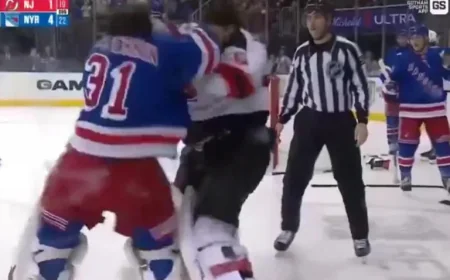 Rangers’ Shesterkin Clashes Intensely with Devils’ Goalie Markstrom