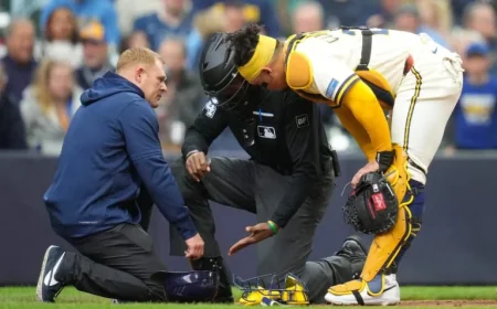 Umpire CB Bucknor Exits Game After Facemask Hit by Foul Ball