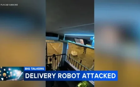 Vandal Kicks Uber Eats Delivery Robot in Philadelphia