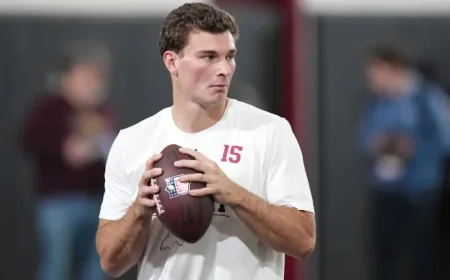 Fernando Mendoza Impresses with Precision at Indiana Pro Day