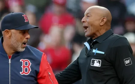 MLB Umpire C.B. Bucknor Exits Game After Foul Ball Hits Mask