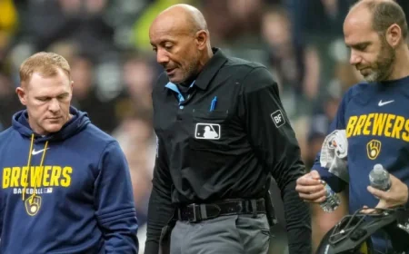 MLB Umpire C.B. Bucknor Exits Game After Foul Ball Strike