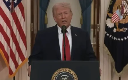 Trump Speech Live: Trump Says Strait of Hormuz Will ‘Open Up Naturally’