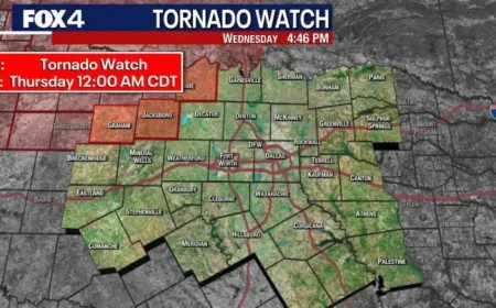 San Antonio: Tornado Watch Issued for Parts of North Texas as Overnight Storms Move Toward DFW