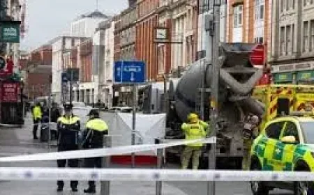 Irish Sun: Cyclist, 20s, dies after collision with truck in Dublin