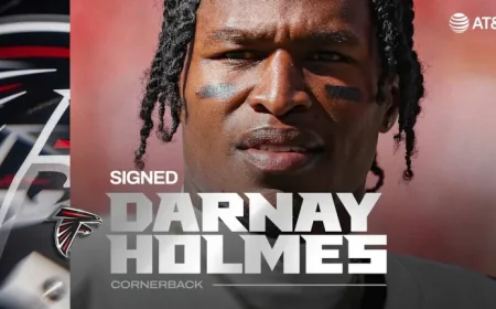 Falcons Secure CB Darnay Holmes in Strategic Signing