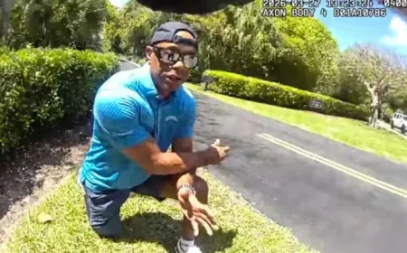 Tiger Woods Arrest: Body Cam Footage Shows Handcuffing Post-Florida Crash