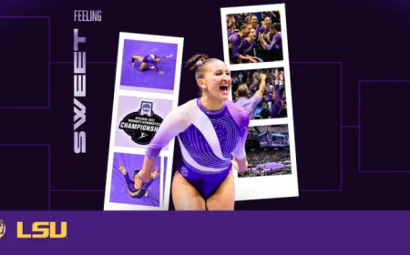 LSU Gymnastics Achieves Record Regional Score, Advances to Final