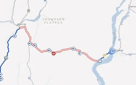 Kelowna puzzle: Highway 97C reopened after midnight despite 106-kilometre shutdown