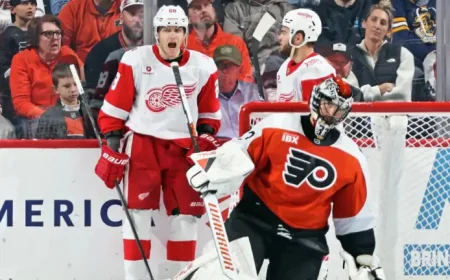 Kane has 3 points, Red Wings defeat Flyers