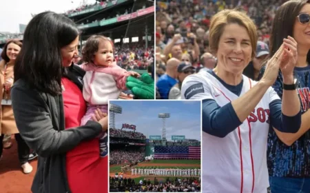 Red Sox Fans Boo Gov. Healey and Mayor Wu at Fenway Opener