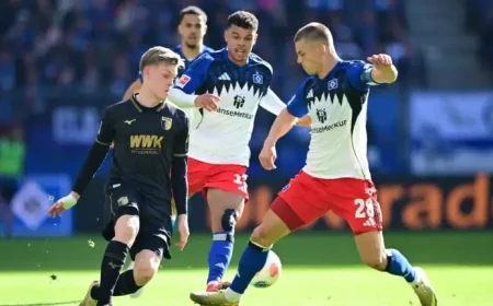 Bundesliga: HSV and Augsburg draw 1-1 after red card drama