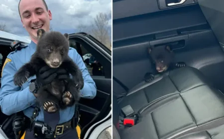New Jersey Troopers Rescue Bear Cub From Highway Ditch in a Memorable Call