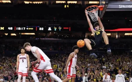 Michigan Dominates Arizona; UConn Edges Illinois for Epic Final Showdown