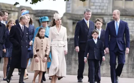 British Royal Family Gather at Windsor Easter Sunday Service as 3 Children Return to Public View