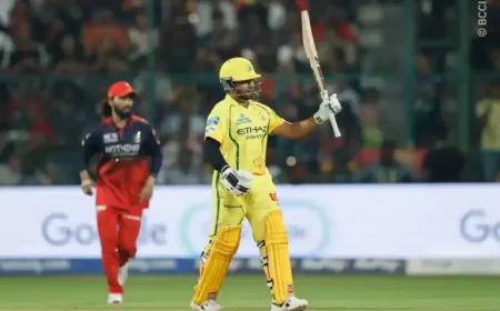 Csk Vs Rcb: Sarfaraz Khan’s 50 offers rare bright spot in 43-run defeat